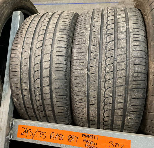 2 Neumaticos 245/35 R18 88Y PIRELLI PZERO ROSSO 30%