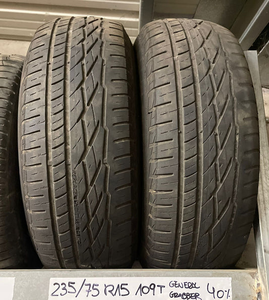 2 Neumaticos 235/75 R15 109T GENERAL GRABBER 40%