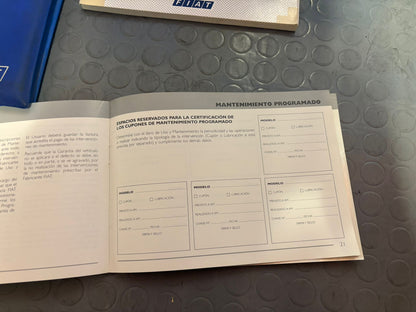 Manual instrucciones y libro mantenimiento FIAT SCUDO 2002